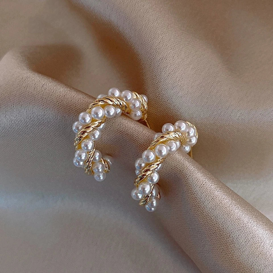 Petite Pearl Hoops
